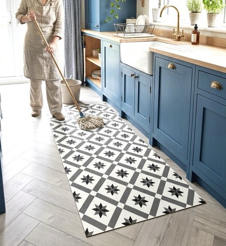 Kitchen runner rug vinyl - rug,