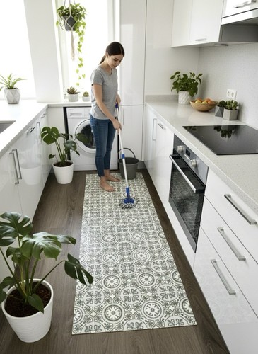 Wipe clean vinyl runner - wipe,