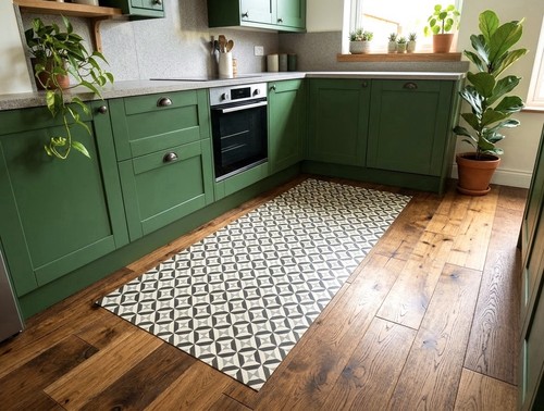 Wipe clean kitchen runner - clean,