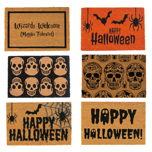 Halloween coir door mat - coir, indoor