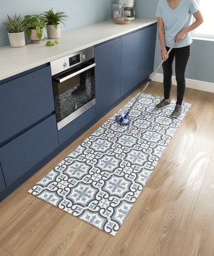 Kitchen runner floor - kitchen, blue