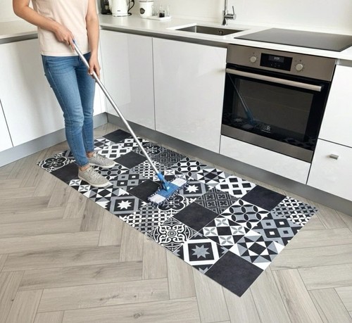Black white kitchen - white,